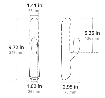 Lovense Velvo Rotating Dual-Action Intimate Device, App-Controlled, 24.7cm