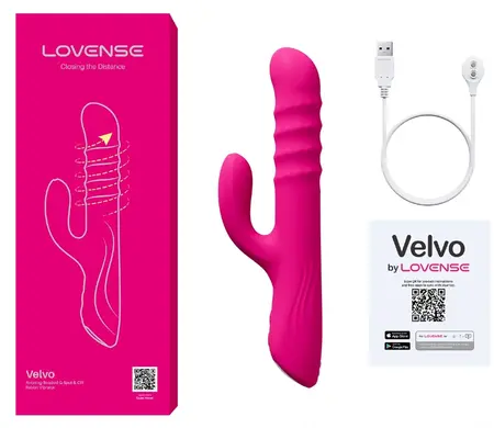 Lovense Velvo Rotating Dual-Action Intimate Device, App-Controlled, 24.7cm