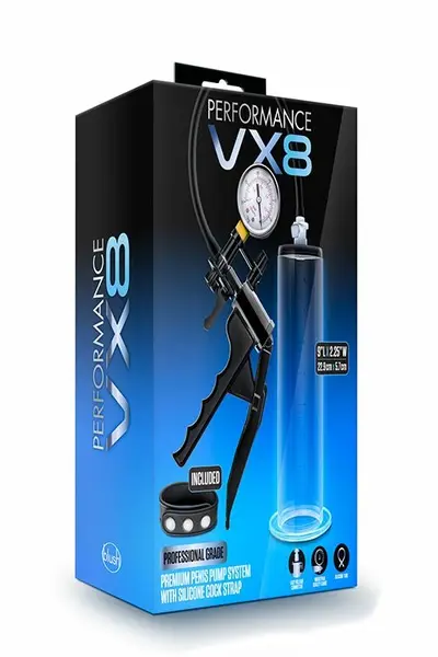 Blush Novelties VX8 Premium Vacuum Enhancement Pump Black 23cm