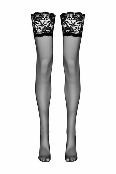 Christine Hold-Up Stockings Like Me 20 Denier with Lace Top Black