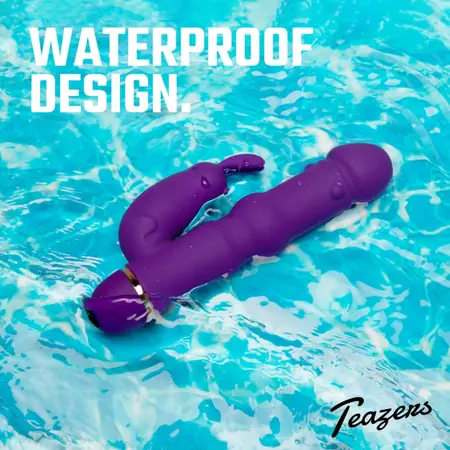 Teazers Silicone Rabbit Vibrator Purple 20-Function Flexible Model