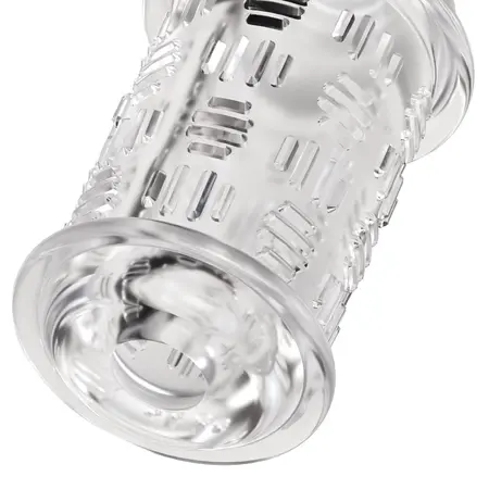 The Handy Stamina Sleeve Flow - Open, Stretchable TPE, 9.6 cm, Clear