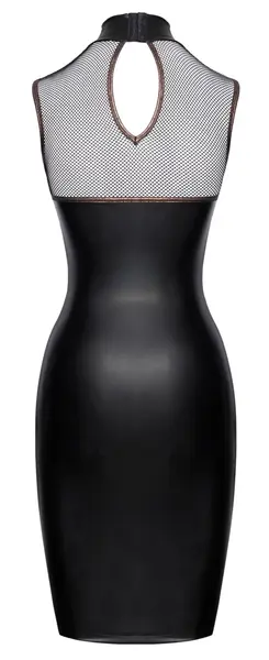 Cottelli PARTY Dress Net S Matte Look & Net, Rose Gold Details, Size S