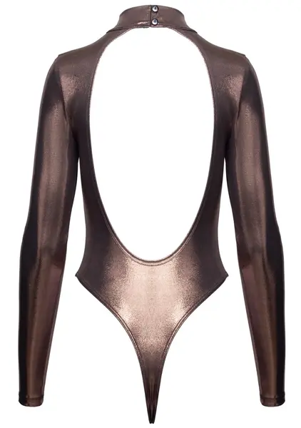 Cottelli PARTY Body Long Sleeve XL Iridescent Rose-Gold Copper