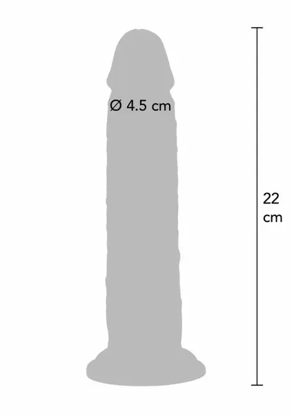 ToyJoy Foreskin Dong Vibrating Silicone 22 cm Dual Density with Remote