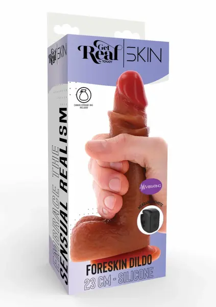 ToyJoy Foreskin Vibrating Silicone Model 23 cm Dual Density, USB Rechargeable