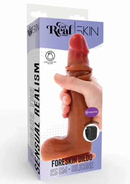 ToyJoy Foreskin Vibrating Silicone Model 25 cm Dual Density, Remote Control