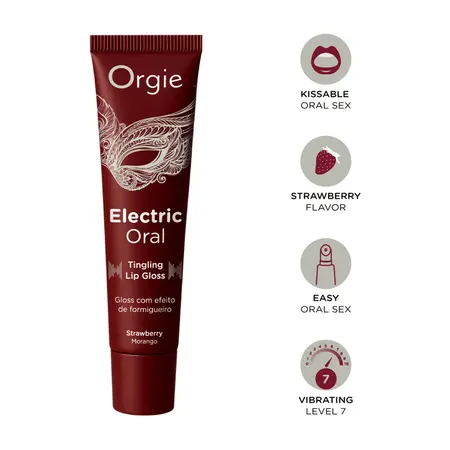 Electric Oral Tingling Lip Gloss Strawberry 10ml - Plant Extract Formula