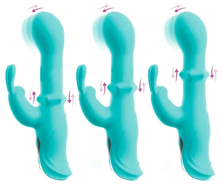 beau coeur Oriven Rabbit Vibra Dual Action Silicone Intimate Device 17.8cm