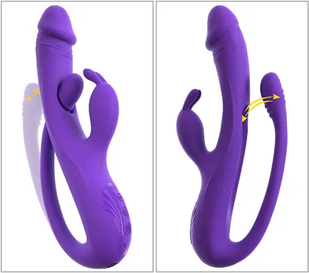 Sweet Smile Rabbit Vibe G-Spot/Ana - Triple Motor Silicone System 23cm