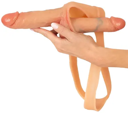 You2Toys Double Penis Thong Liquid Silicone Adjustable Black 62 cm