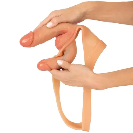 You2Toys Double Penis Thong Liquid Silicone Adjustable Black 62 cm