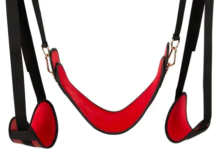 Bad Kitty Door Swing BK-11 - Adjustable Luxury Door System, Black/Red
