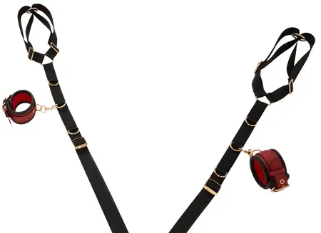 Bad Kitty Bed/Door-Restraint Set Red/Black Adjustable 5-Piece