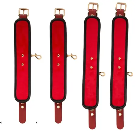 Bad Kitty Bed/Door-Restraint Set Red/Black Adjustable 5-Piece