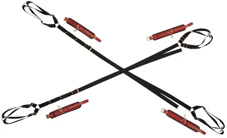 Bad Kitty Bed/Door-Restraint Set Red/Black Adjustable 5-Piece