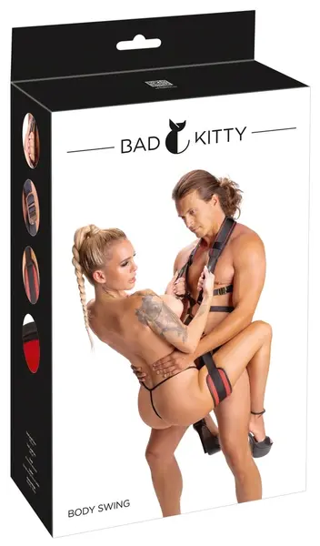 Bad Kitty Body Swing Adjustable Harness with Red Padding, 120kg Max Load