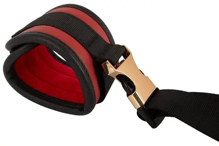 Bad Kitty Neck to Wrist Bondage Set Black/Red Adjustable with Blindfold
