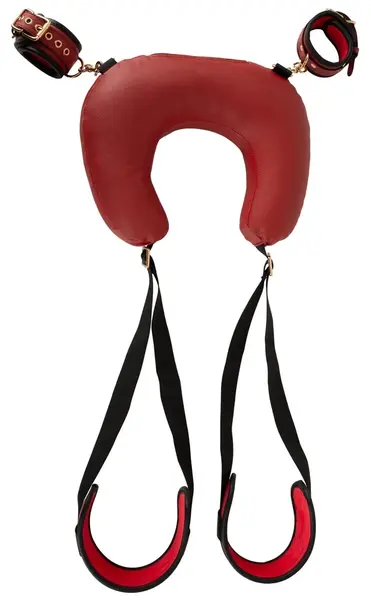Bad Kitty Neck-Cushion-Thigh System Red & Black Adjustable Set