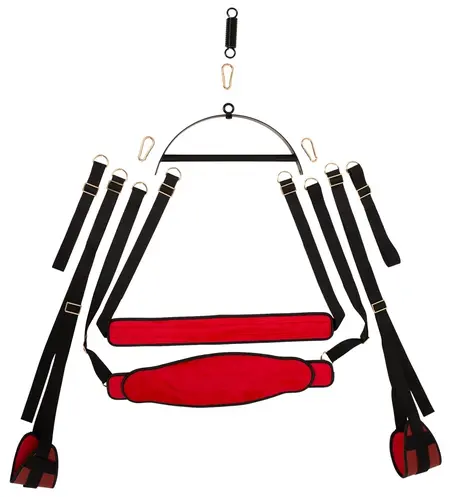 Bad Kitty Sex Swing Deluxe Adjustable Red-Black 180kg Load Limit