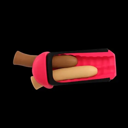 CockBlock FROT Massager Double Tunnel Intimate Machine 20cm Black/Red