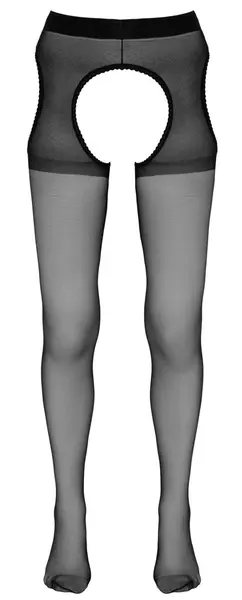 Cottelli LEGWARE Sex Tights L/XL Black Suspender Style 20 Denier