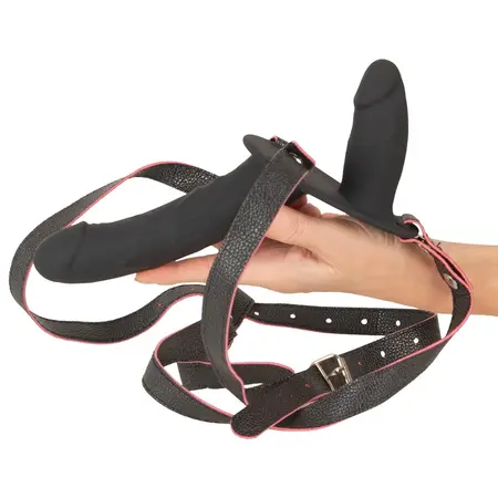 You2Toys RC Vibrating Double Strap-On Adjustable Silicone Black