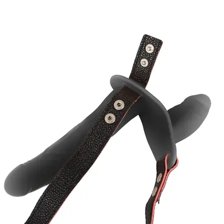 You2Toys RC Vibrating Double Strap-On Adjustable Silicone Black