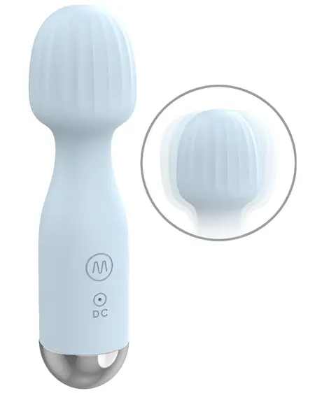 beau coeur Vanyor Mini Wand Massager Compact Silicone 15.4cm Pink
