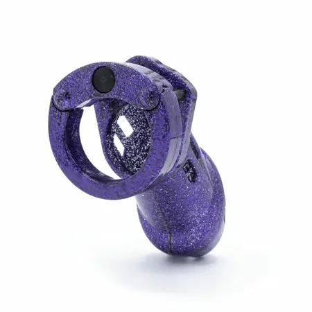 CB-X CB-6000 Guarded Galaxy Glitter Purple Chastity System ABS Kit