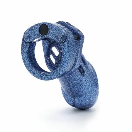 CB-X CB-6000 Chastity Kit Glitter Blue - Adjustable ABS System
