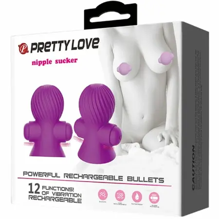 Pretty Love Nipple Stimulators 12M Lilac USB Rechargeable Silicone