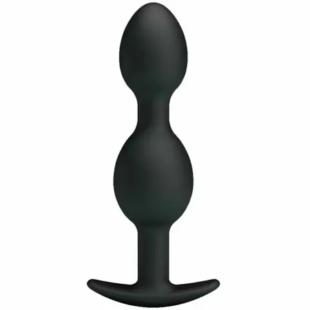 Pretty Love Silicone Anal Bead System 12.5 cm Black Weighted Balls