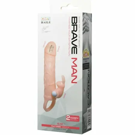 BAILE Brave Man Intimate Extension with Rabbit & Dual Vibration Flesh 16.5cm