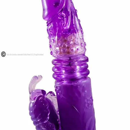BAILE Lilac Rabbit Up & Down Rotator Superstimulator Gelatin System 18.5cm