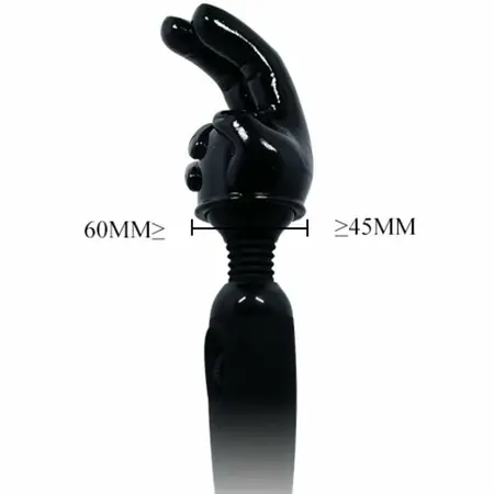 BAILE Power Head Interchangeable Hand-Shaped Attachment Black