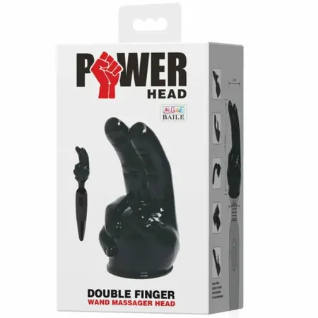 BAILE Power Head Interchangeable Hand-Shaped Attachment Black