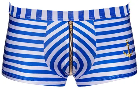 Svenjoyment Men's Pants 2XL Maritime Striped with Anchor Embroidery