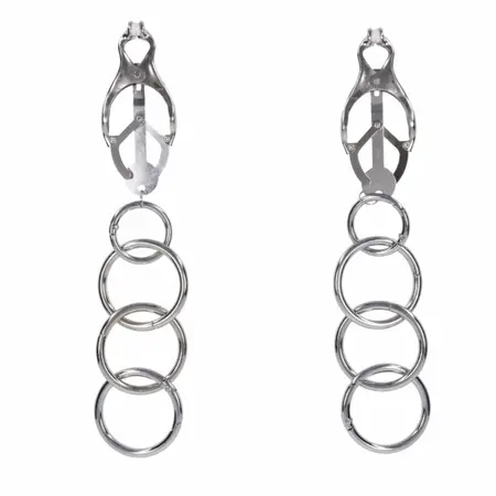 Sportsheets Edge Clover Clamp Set Black - Adjustable Pressure System