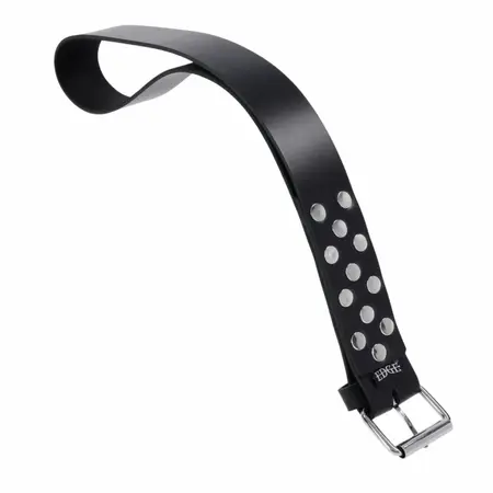 Sportsheets Edge Leather Belt Spanker Black - Premium Cowhide Impact Tool