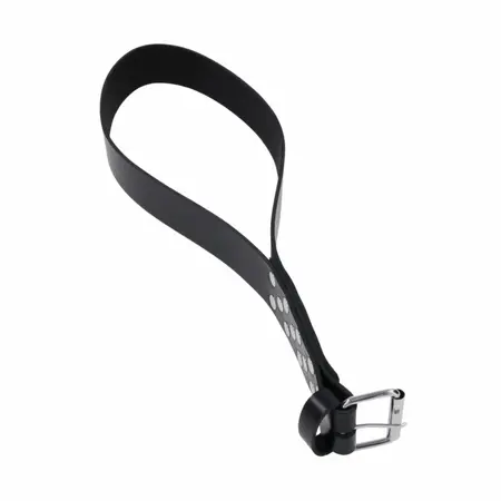 Sportsheets Edge Leather Belt Spanker Black - Premium Cowhide Impact Tool
