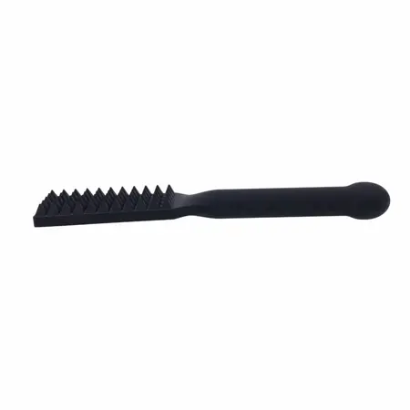 Sportsheets Edge Spiked Paddle Black - Silicone Impact Tool, Metal Core