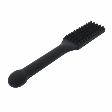 Sportsheets Edge Spiked Paddle Black - Silicone Impact Tool, Metal Core