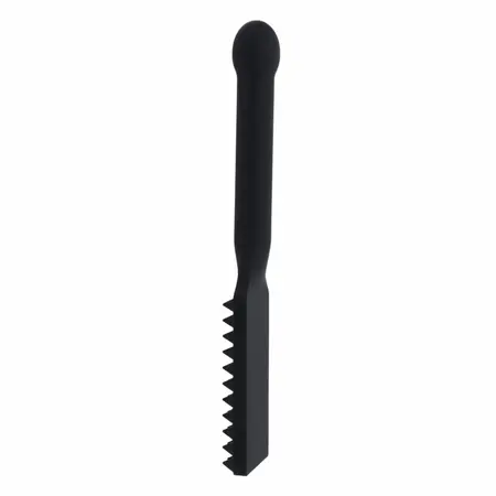 Sportsheets Edge Spiked Paddle Black - Silicone Impact Tool, Metal Core