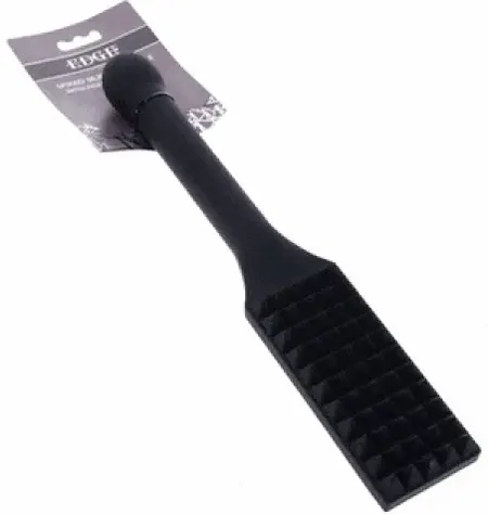 Sportsheets Edge Spiked Paddle Black - Silicone Impact Tool, Metal Core