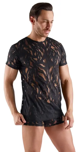 Svenjoyment Shirt 2XL Black Burnout Effect Short Sleeve Soft Stretch