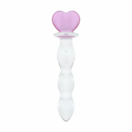 Gildo No. 37 Glass Intimate Device Heart Shape 18 cm Transparent