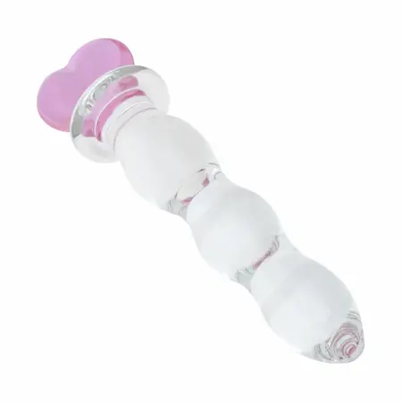 Gildo No. 37 Glass Intimate Device Heart Shape 18 cm Transparent
