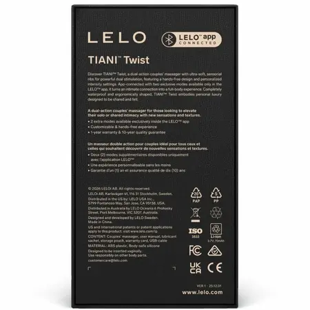 LELO TIANI TWIST Couples Vibrator Foam - Waterproof, App-Controlled