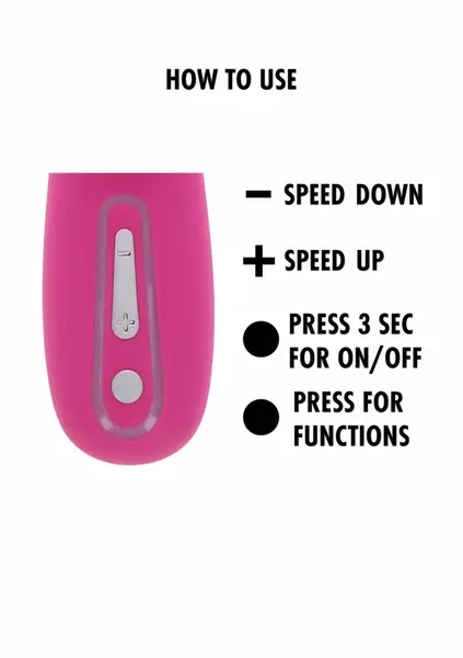TOYJOY  Love Rabbit Fabulous Butterfly Vibrator Silicone USB 7 Modes Pink